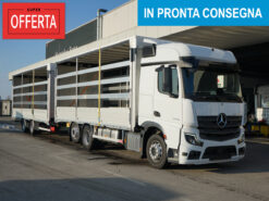 1 Motrice Actros F 2548 L con cassone centinato e rimorchio biga Viberti